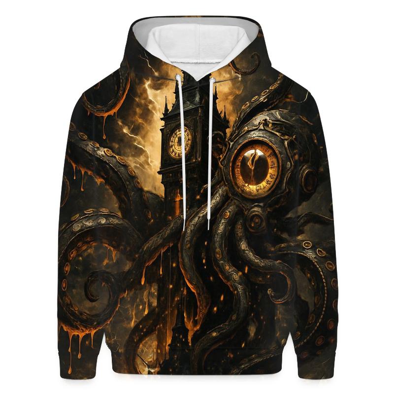 Random Clockwork Kraken embroidered hoodies