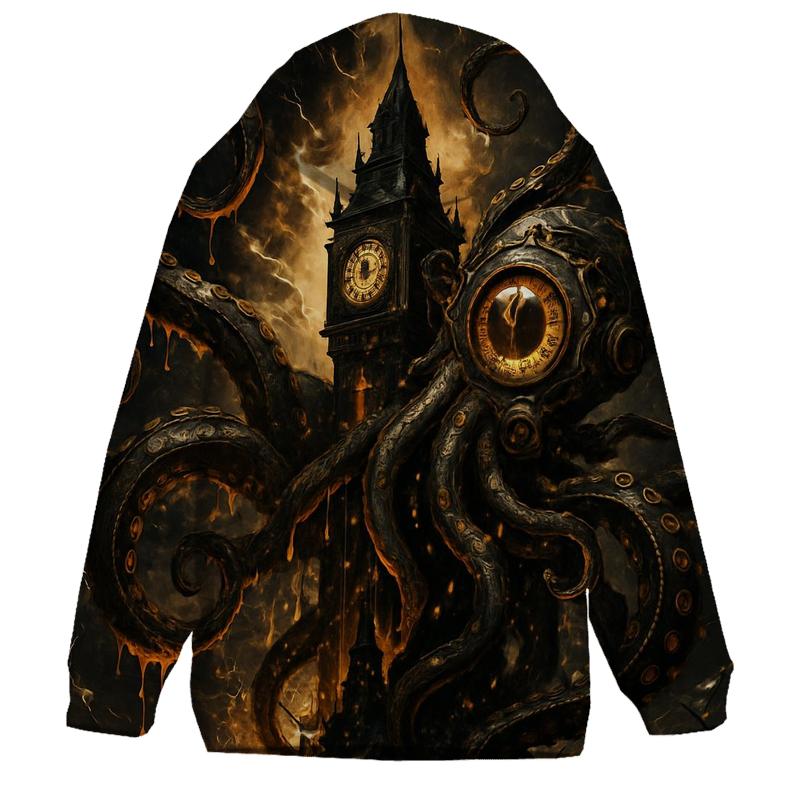 Random Clockwork Kraken embroidered hoodies