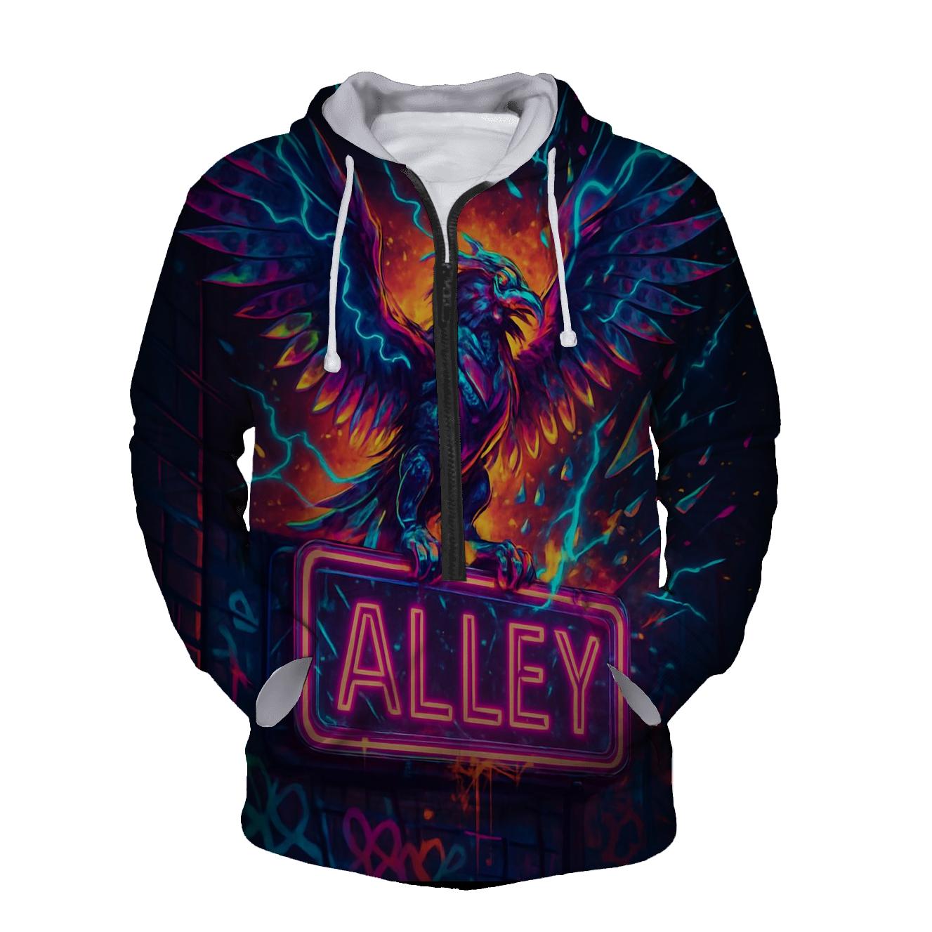Neon Alley Thunderbird lightweight hoodies