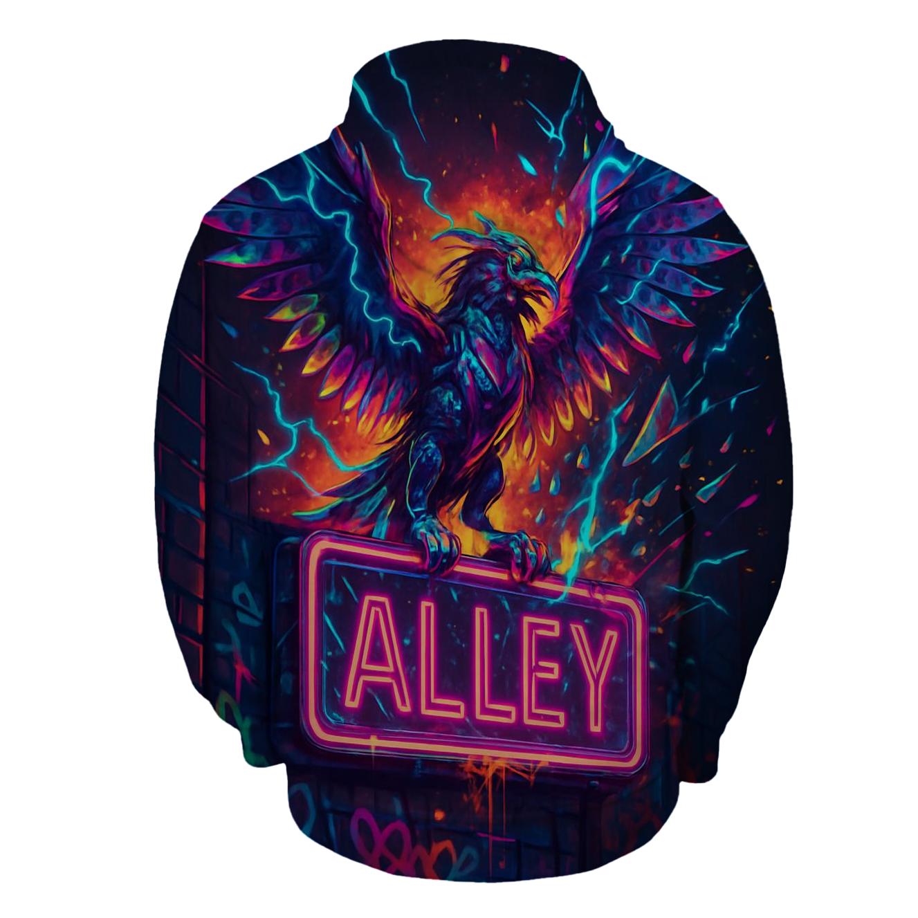 Neon Alley Thunderbird lightweight hoodies