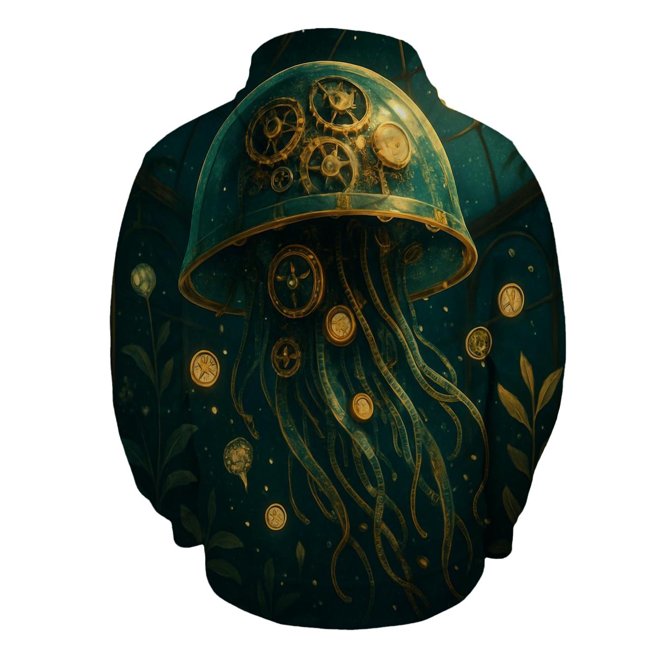 Clockwork Jelly Garden zip-up hoodies