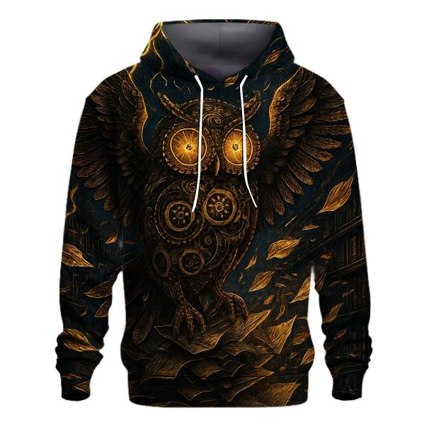 Gilded Tempest Owl heavyweight hoodies