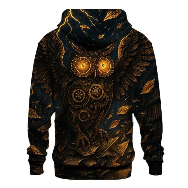 Gilded Tempest Owl heavyweight hoodies