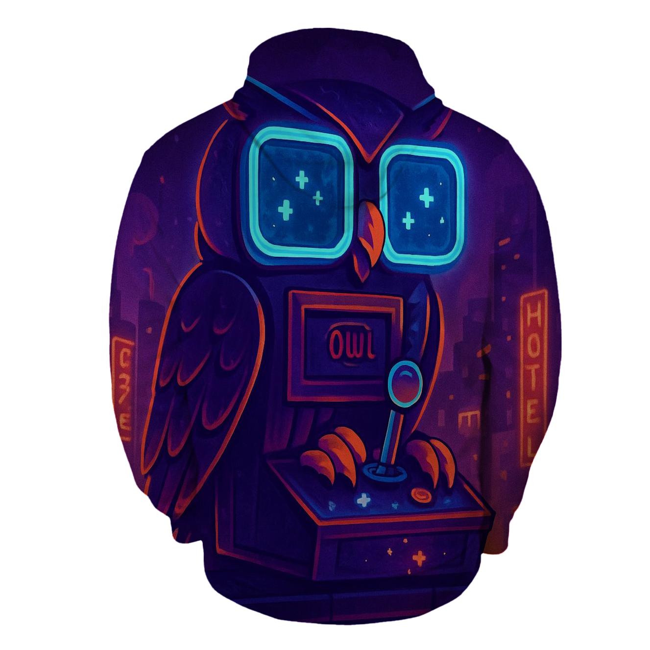 Midnight Arcade Owl hoodies fashion