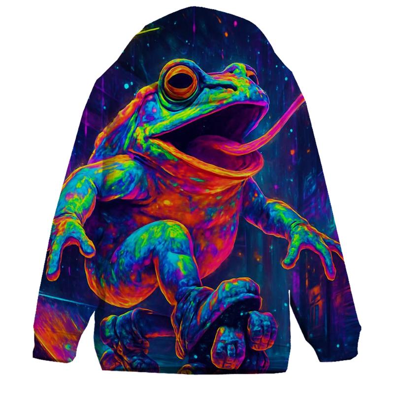Random Neon Roller Toad zip-up hoodies