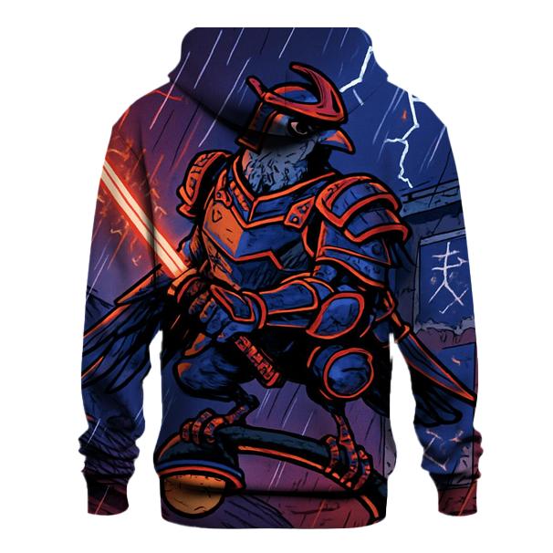 Electric Samurai Pigeon printed hoodies