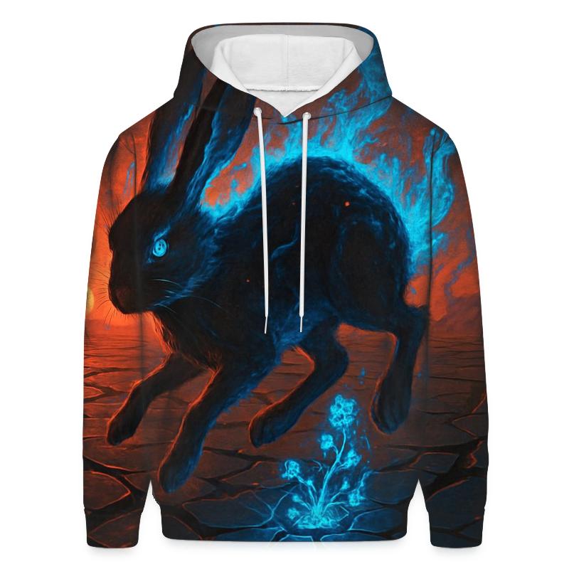 Random Ember Rabbit graphic hoodies