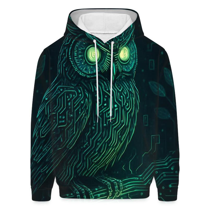 Random Circuit Owl heavyweight hoodies