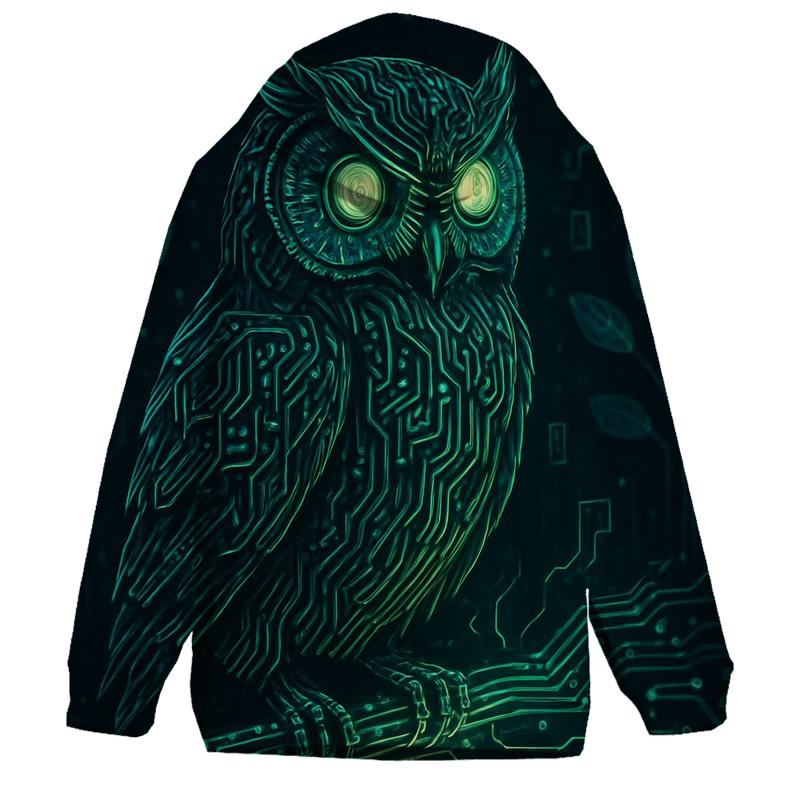 Random Circuit Owl heavyweight hoodies
