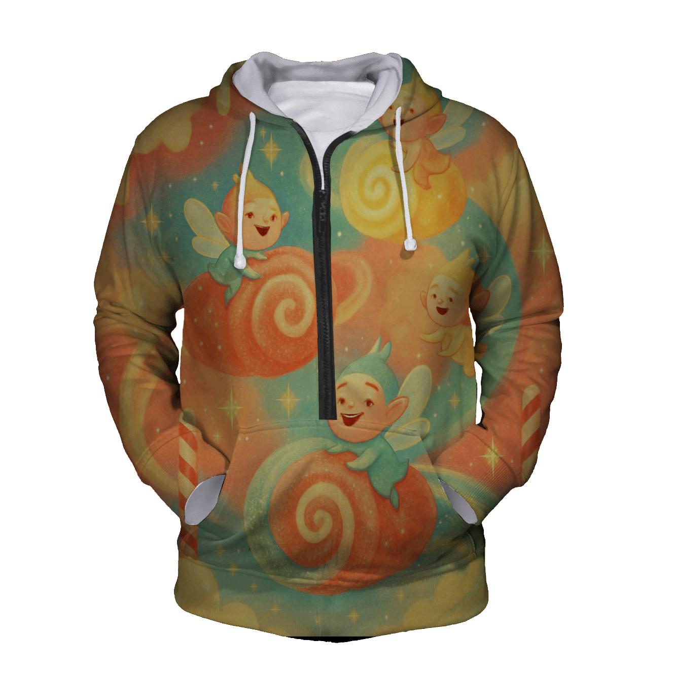 Candy Comet Carousel embroidered hoodies