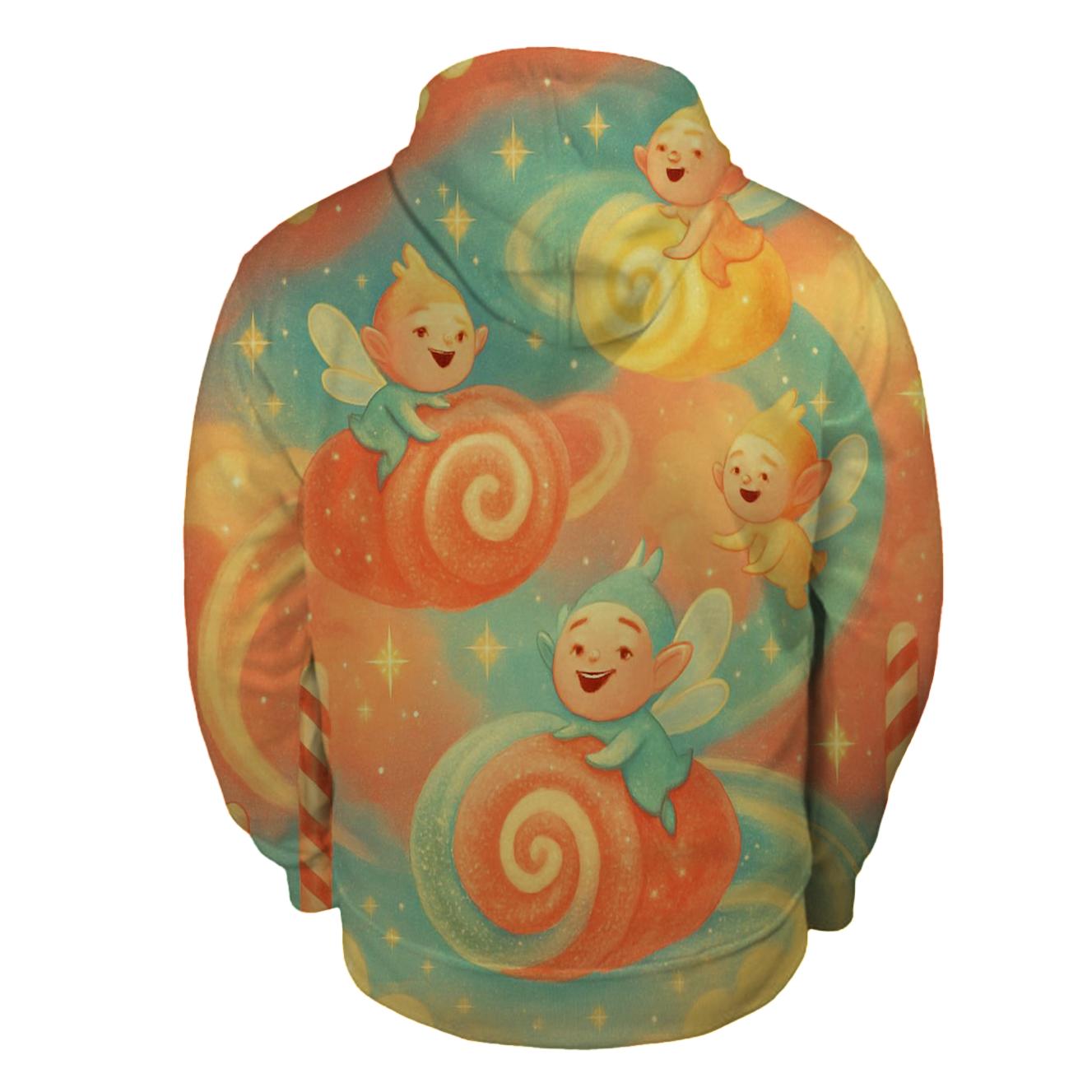 Candy Comet Carousel embroidered hoodies