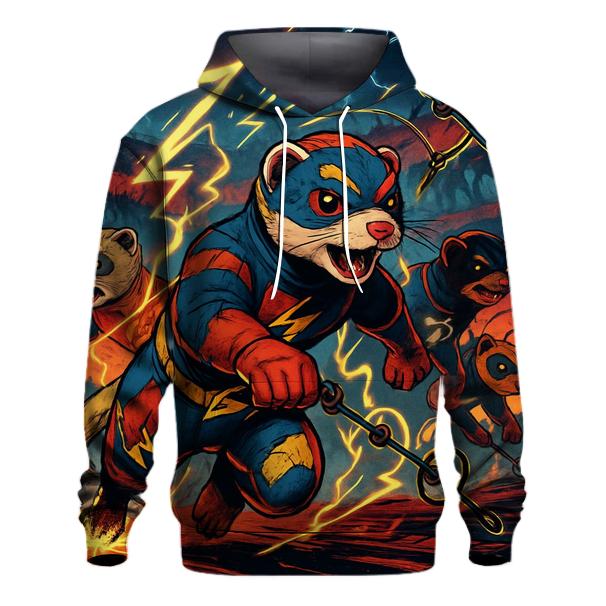 Thunderbolt Ferret League embroidered hoodies