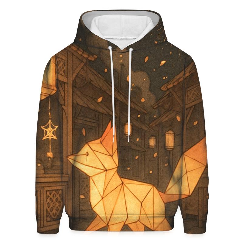 Random Paper Lantern Fox premium hoodies
