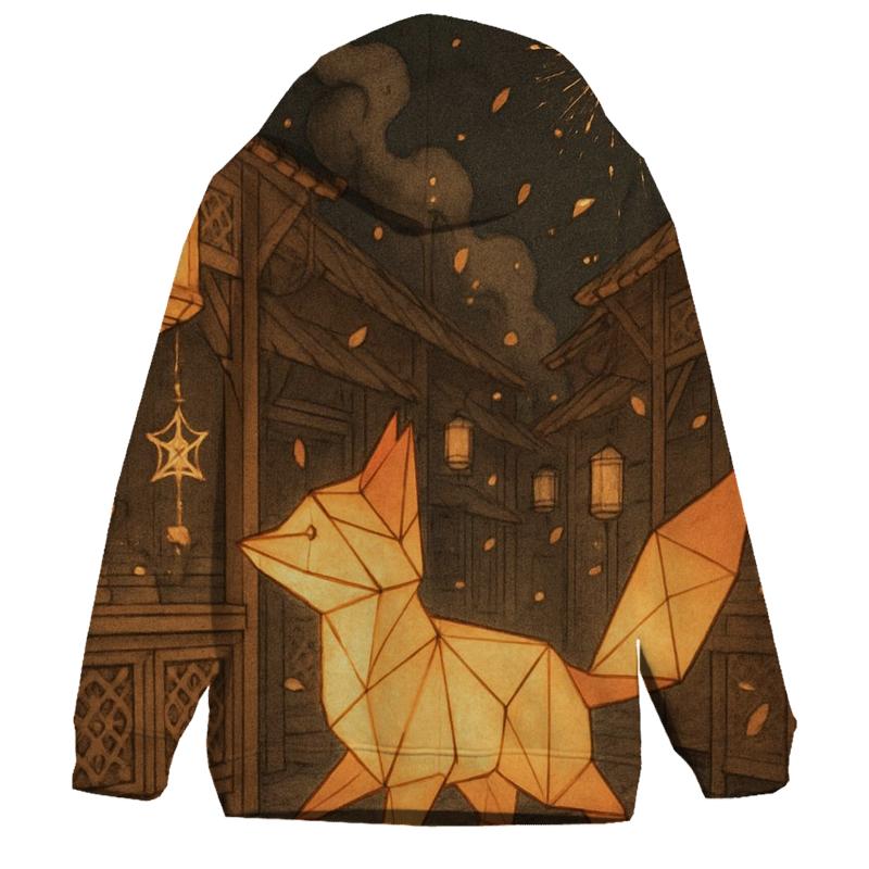 Random Paper Lantern Fox premium hoodies