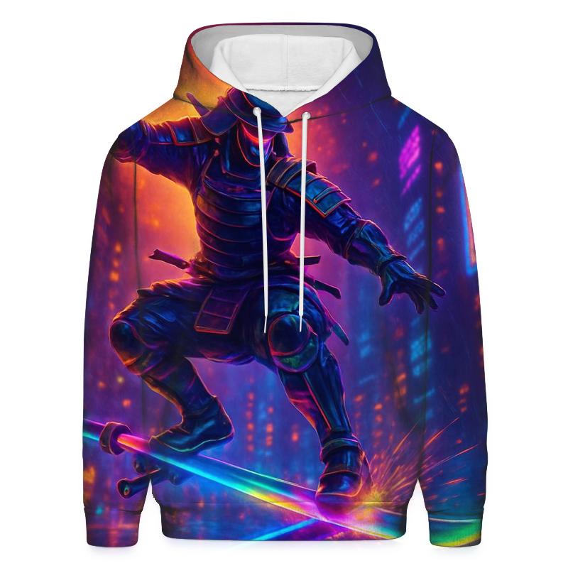 Random Neon Samurai Skate designer hoodies