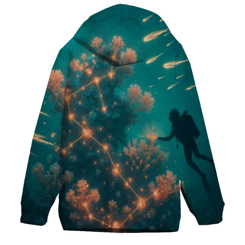 Random Coral Constellation pullover hoodies