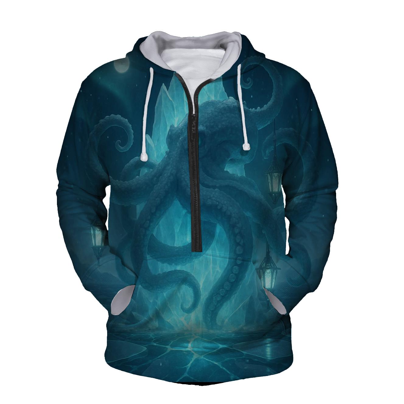 Frostbound Lantern Kraken zip-up hoodies