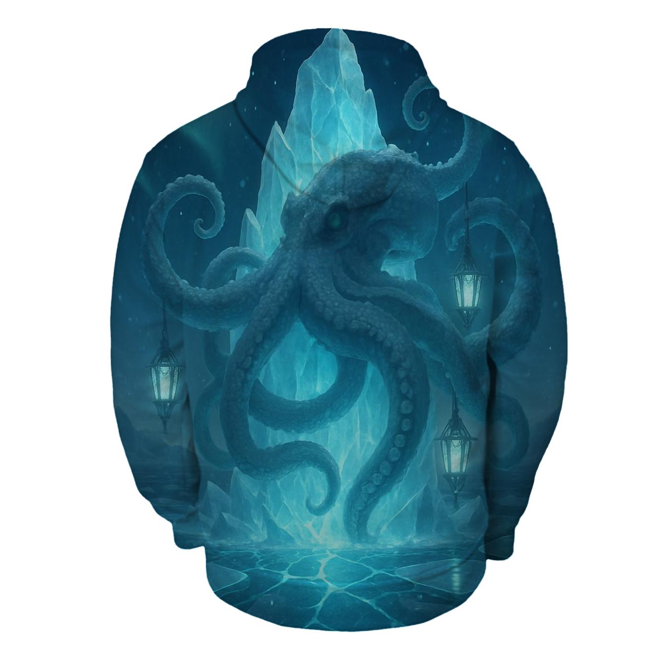 Frostbound Lantern Kraken zip-up hoodies