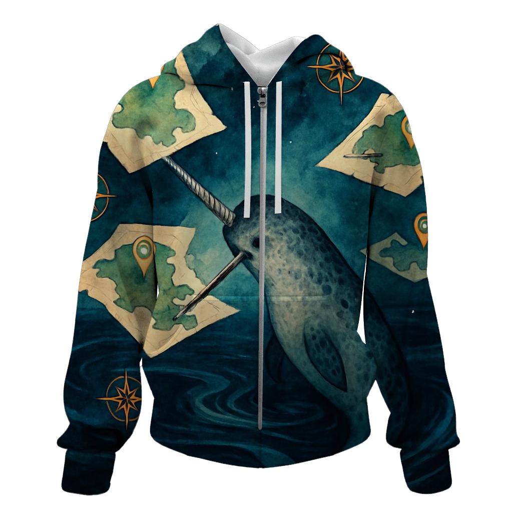 Inkstorm Narwhal Cartographer hoodie designs