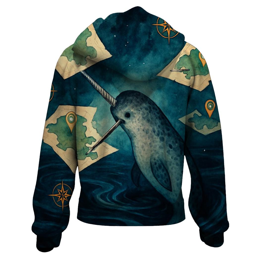 Inkstorm Narwhal Cartographer hoodie designs