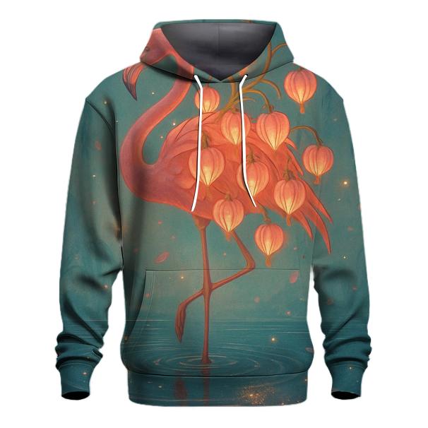 Lantern Bloom Flamingo zip-up hoodies