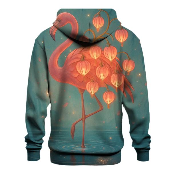 Lantern Bloom Flamingo zip-up hoodies
