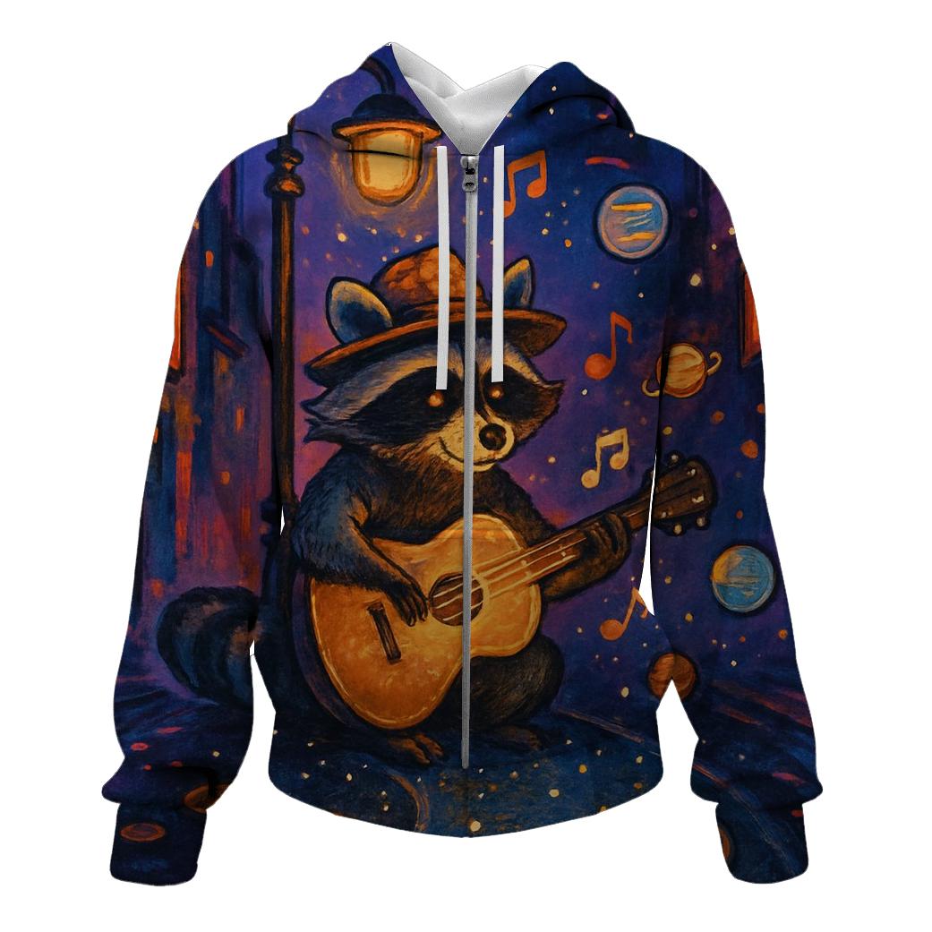 Starlane Busker Raccoon embroidered hoodies