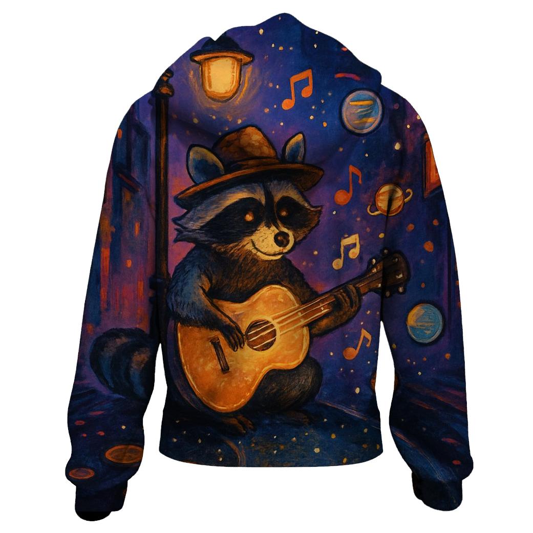 Starlane Busker Raccoon embroidered hoodies