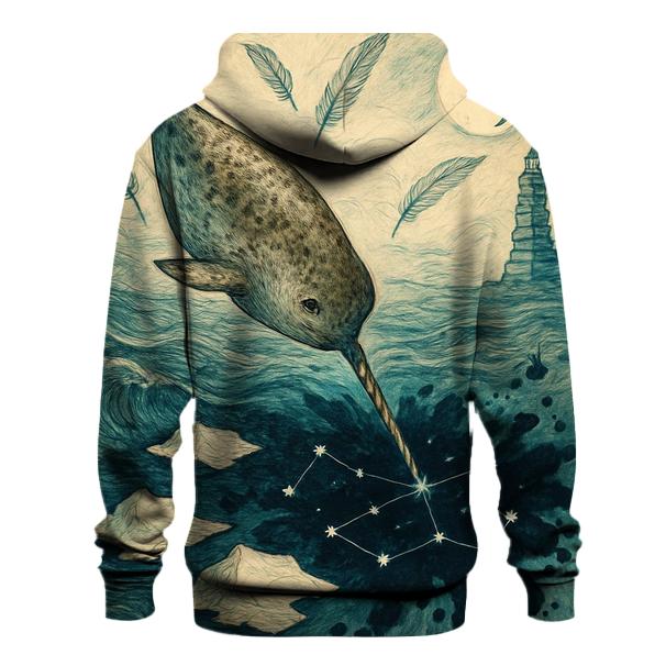 Inkspill Narwhal heavyweight hoodies