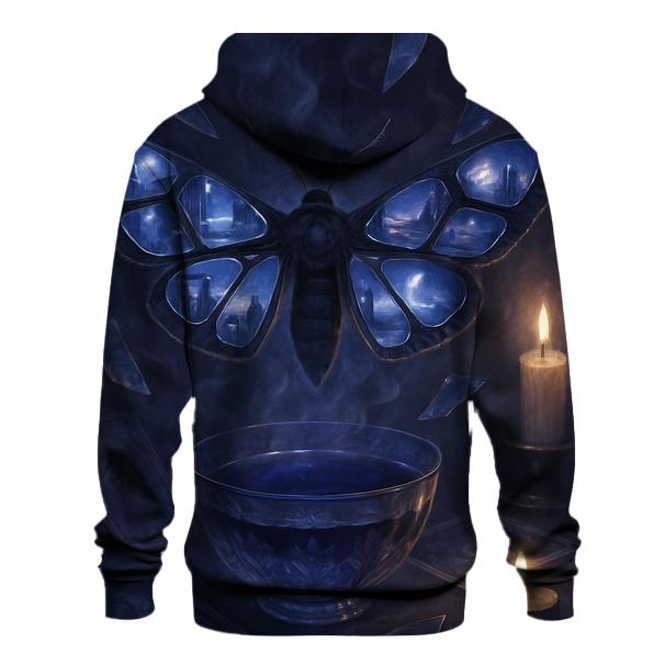 Mirrored Moth Oracle heavyweight hoodies