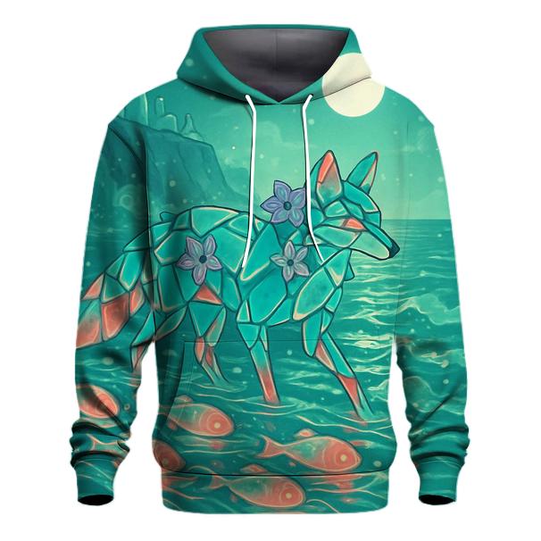 Glass Harbor Foxglove printed hoodies