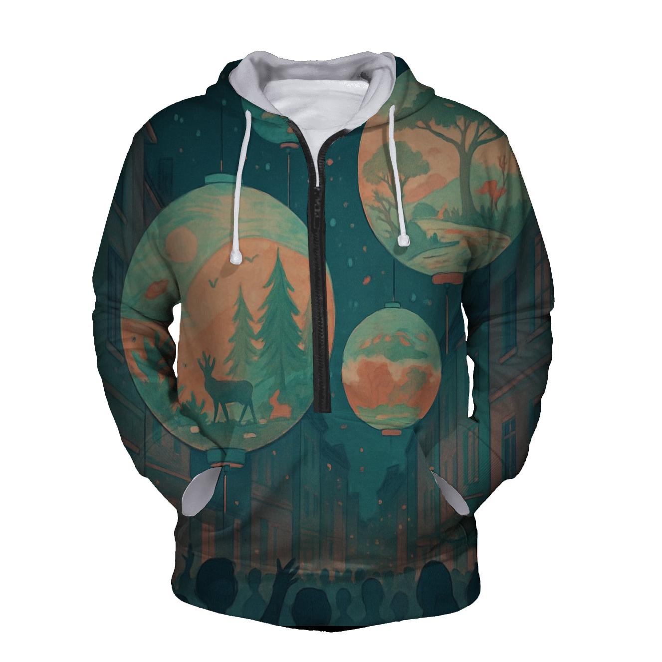 Stellar Paper Lantern Parade embroidered hoodies