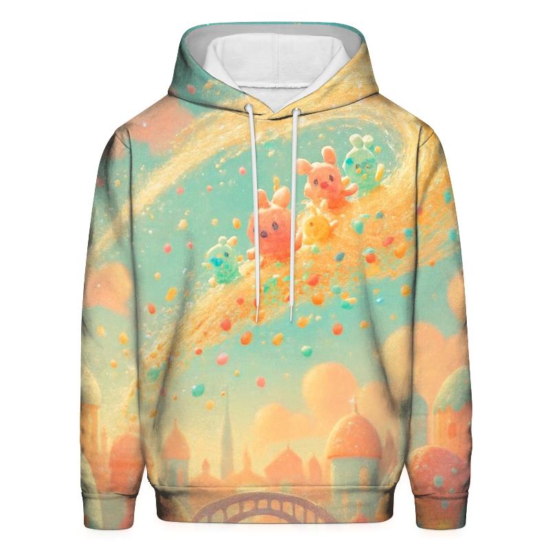 Random Sugar Comet Candy graphic hoodies