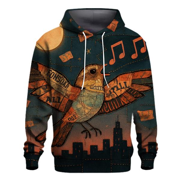 Patchwork Nightjar graphic hoodies