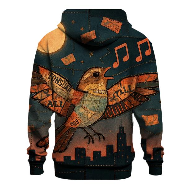 Patchwork Nightjar graphic hoodies
