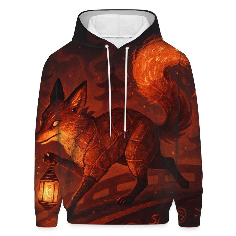 Random Ember Lantern Fox designer hoodies