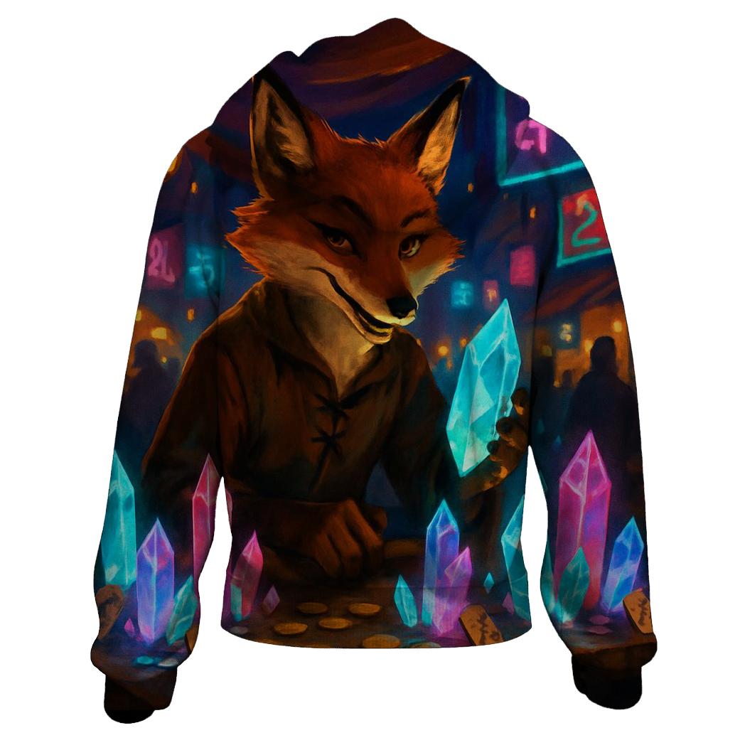 Crystal Bazaar Fox graphic hoodies