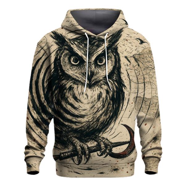 Echoing Ink Owl pullover hoodies