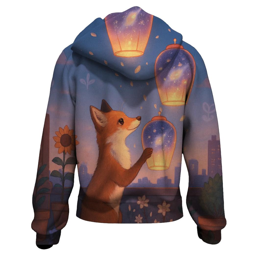 Lantern Garden Fox zip-up hoodies