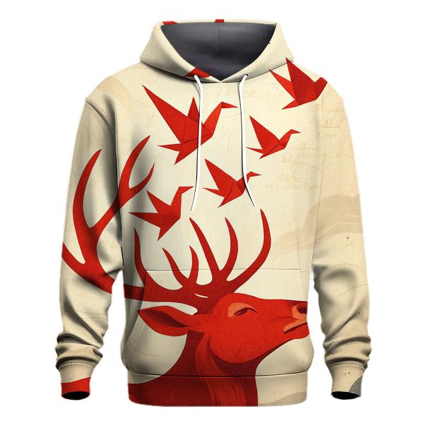 Crimson Paper Crane Elk hoodies fashion
