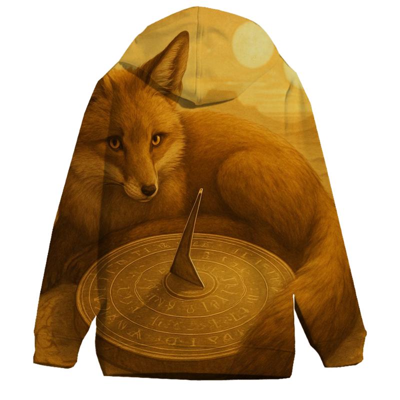 Random Sundial Fox graphic hoodies