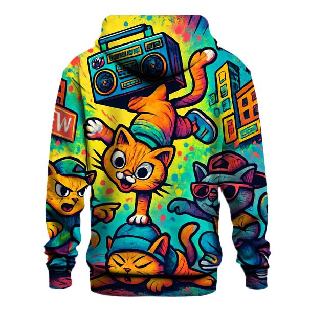 Graffiti Groove Cats graphic hoodies