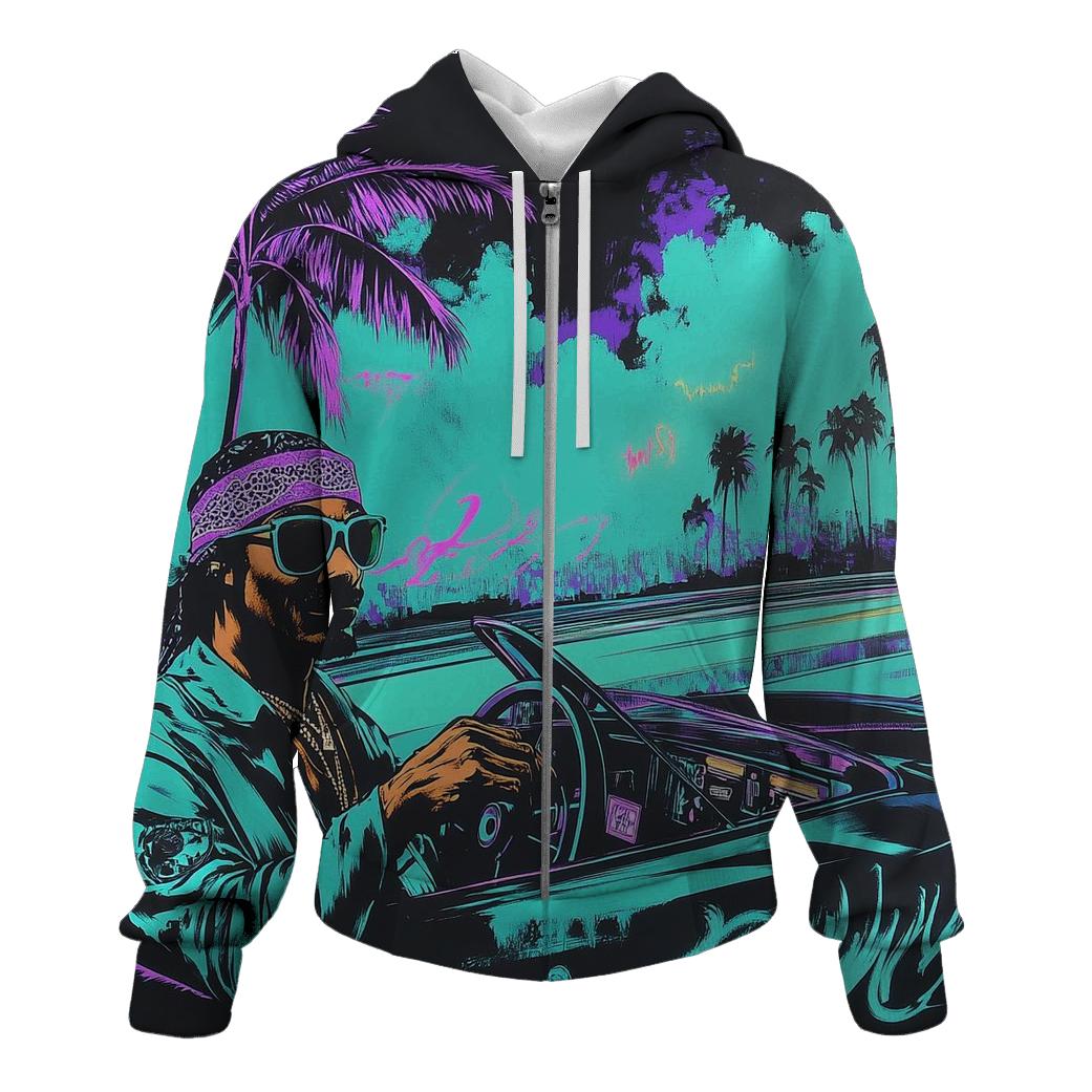 West Coast Neon Ride lightweight hoodies