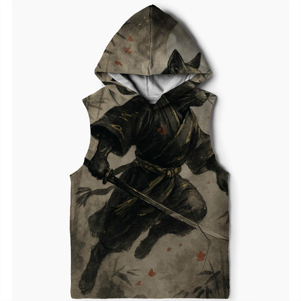 Samurai Moon Cat graphic hoodies