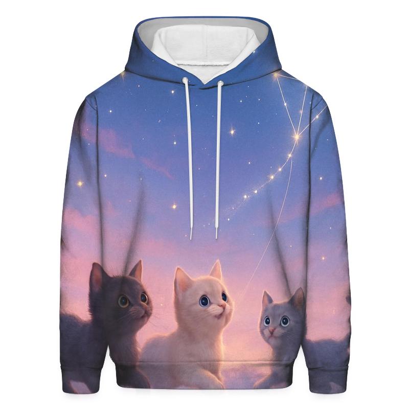 Starlight Kite Kittens designer hoodies
