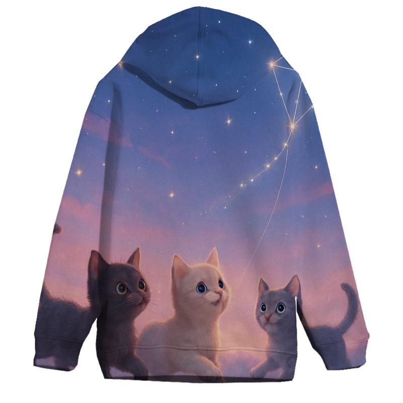 Starlight Kite Kittens designer hoodies