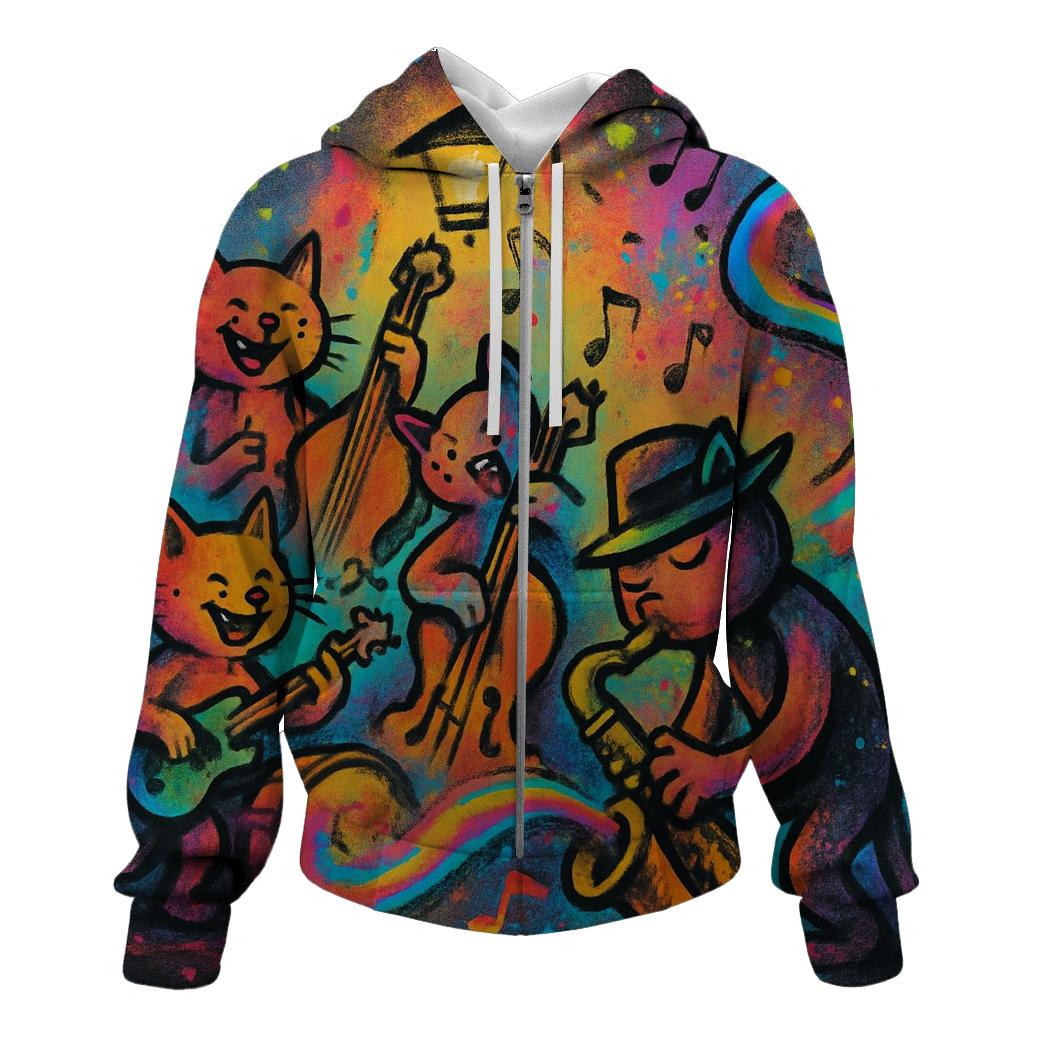 Graffiti Jazz Alley Cats hoodie designs