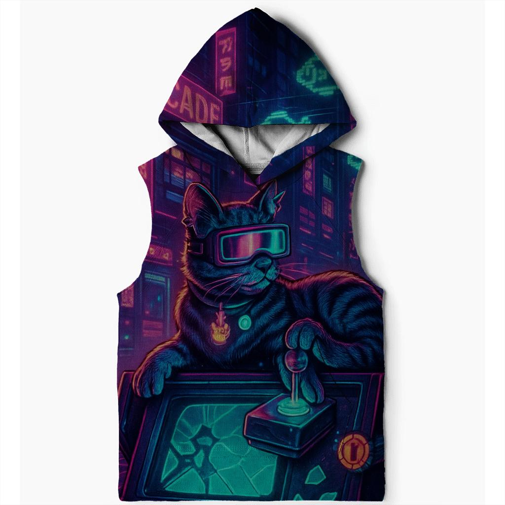 Retro Arcade Alley Cat heavyweight hoodies