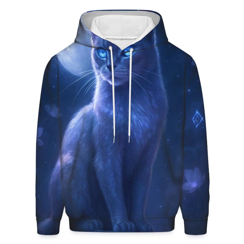Mystical Moonlight Sentinel Cat hoodies fashion
