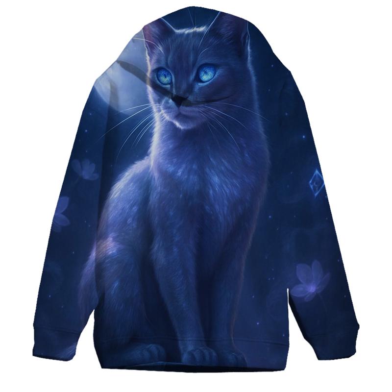 Mystical Moonlight Sentinel Cat hoodies fashion